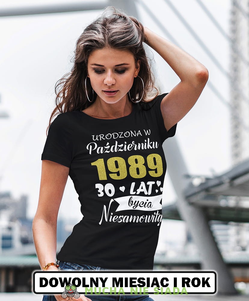 Damska Koszulka Urodzinowa - Urodzona by być niesamowitą