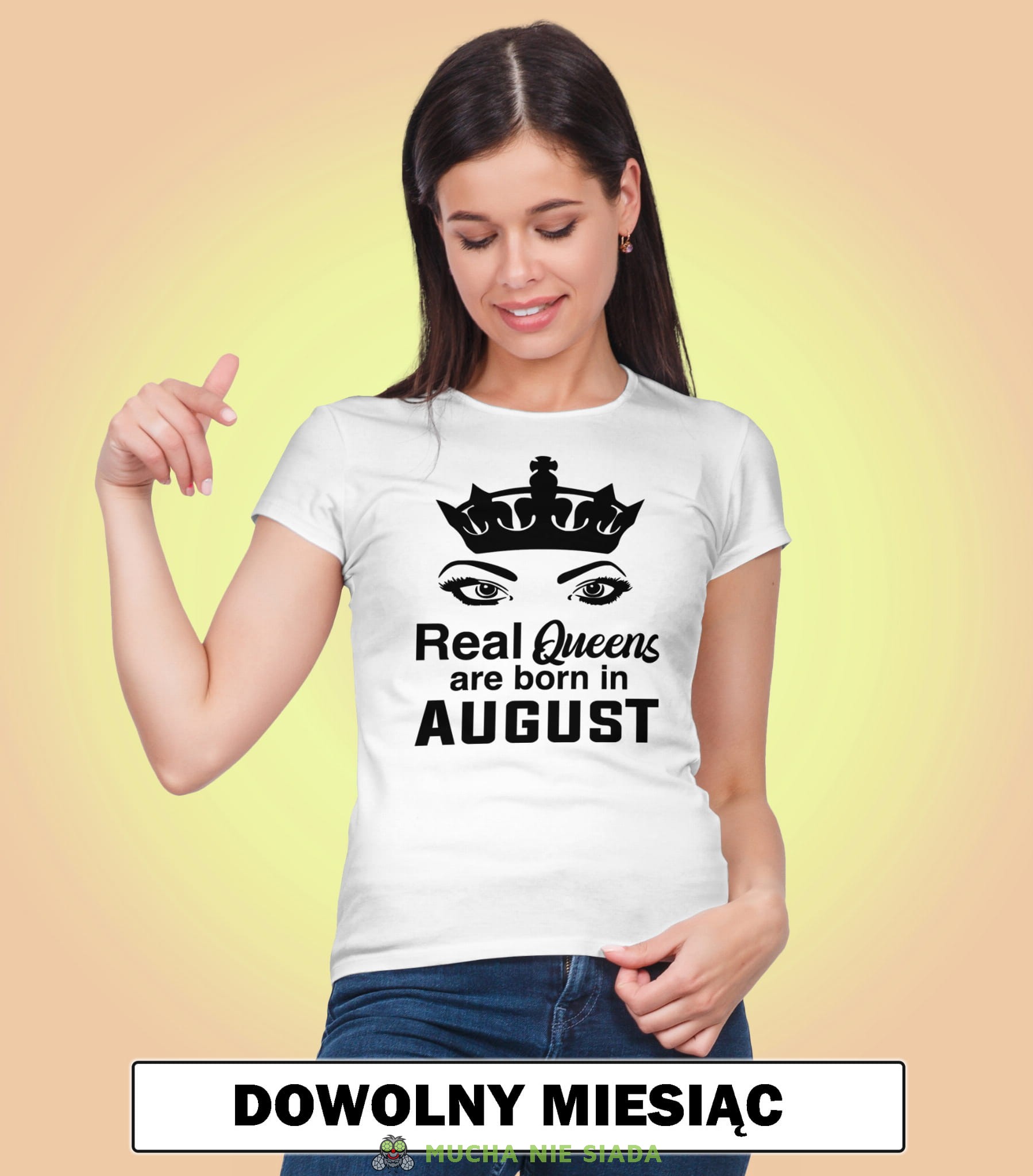 Damska Koszulka Urodzinowa - Real Queens are born in...