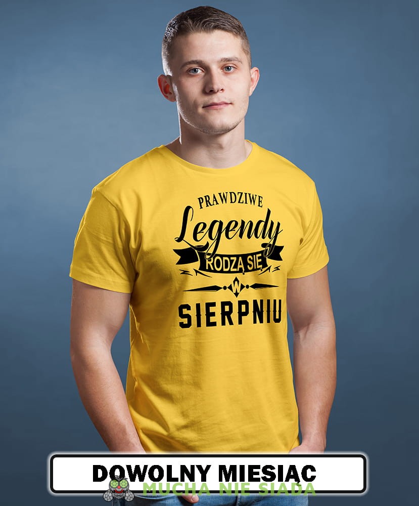 Męska Koszulka Urodzinowa - Prawdziwe legendy rodzą się w...