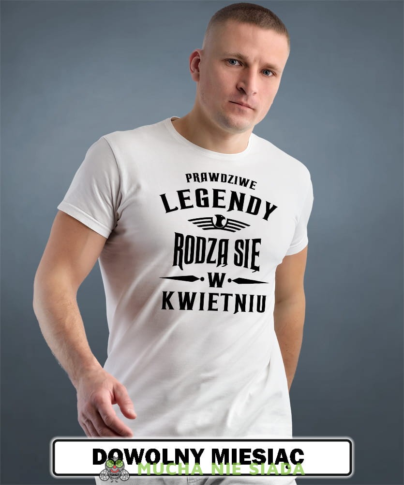 Męska Koszulka Urodzinowa - Prawdziwe legendy rodzą się w...