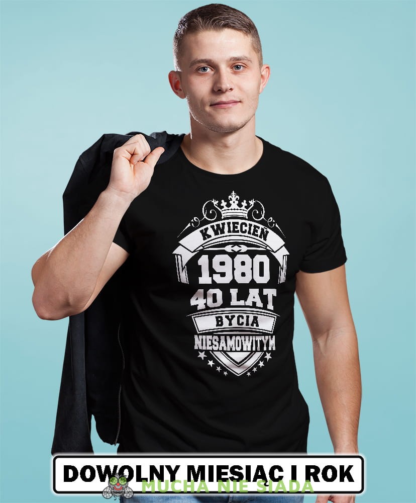 Męska koszulka Urodzinowa - 20; 30; 40; 50; 60; 70; lat bycia niesamowitym