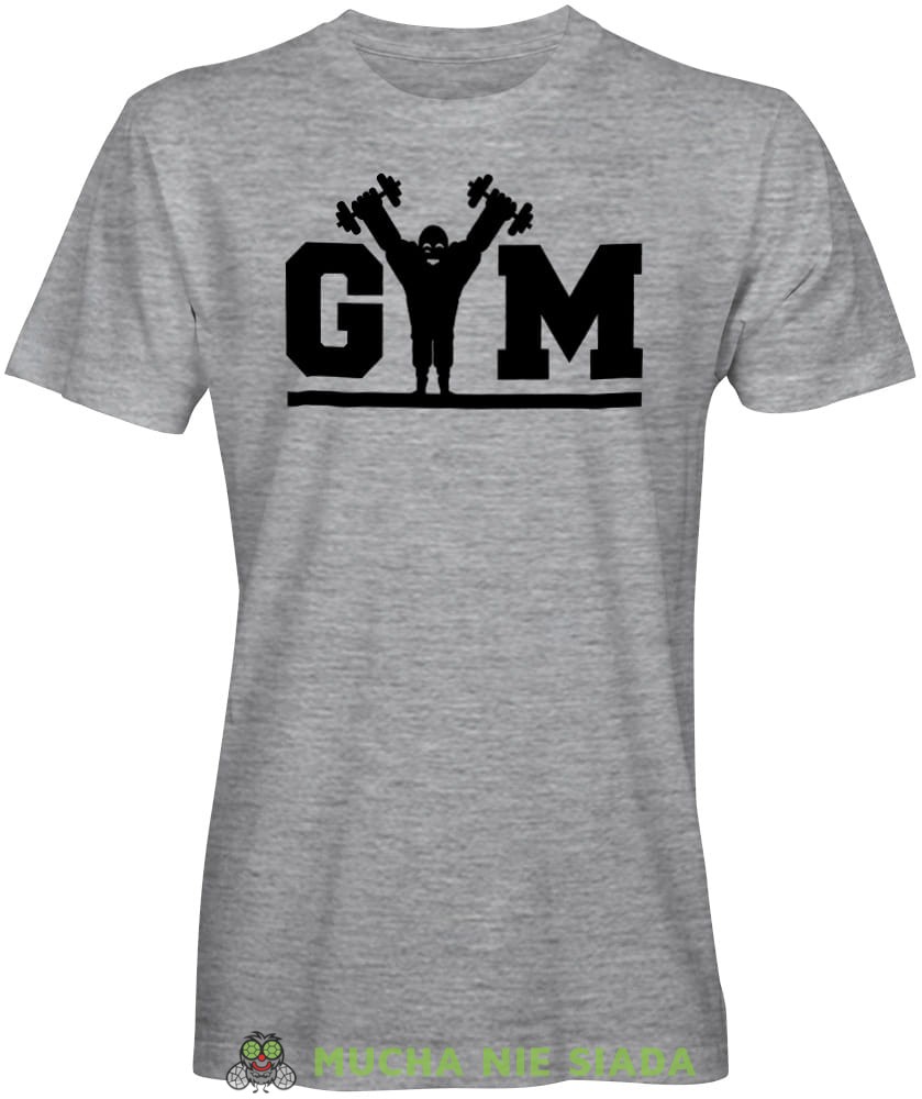 Gym, siłacz, szara męska koszulka na siłownię koszulka sportowa, crossfit, na siłownię.jpg