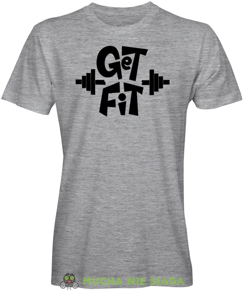 Get Fit, szara koszulka na siłownię, męska koszulka, koszulka sportowa, crossfit, gym, na siłownię.jpg