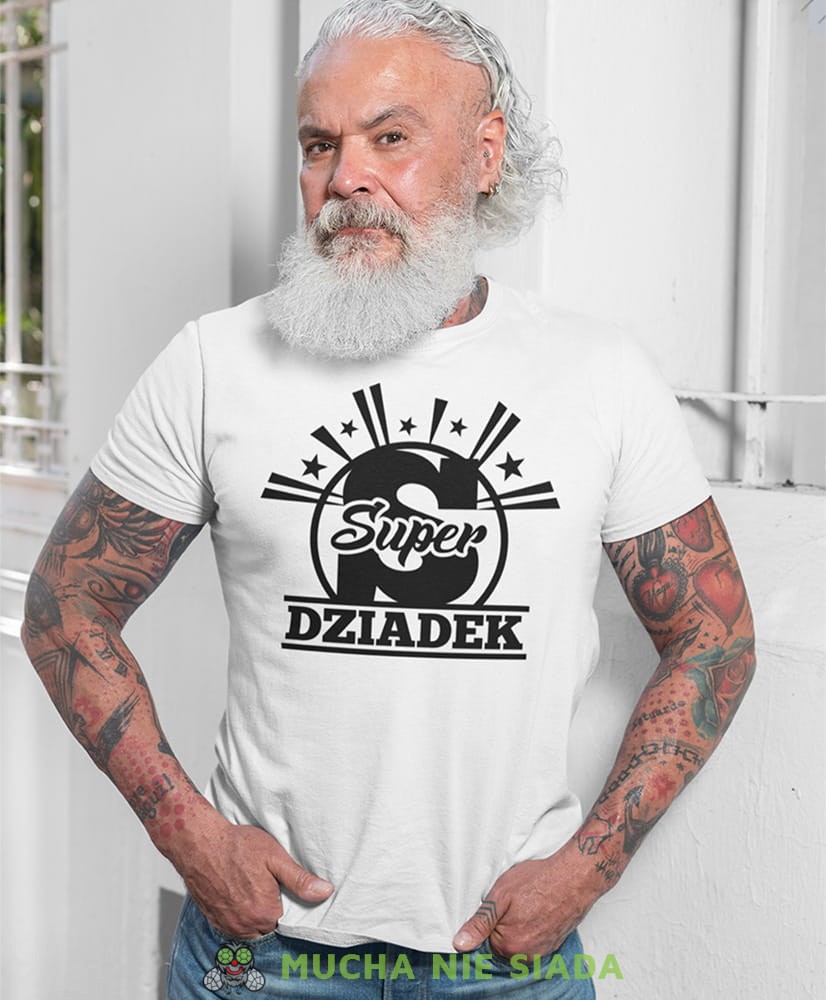 S jak Super dziadek, koszulka męska dla dziadka, na urodziny, na dzień dziadka, na prezent dla dziadka, dla dziadka, koszulka dla dziadka, mucha nie siada, mns sklep.jpg