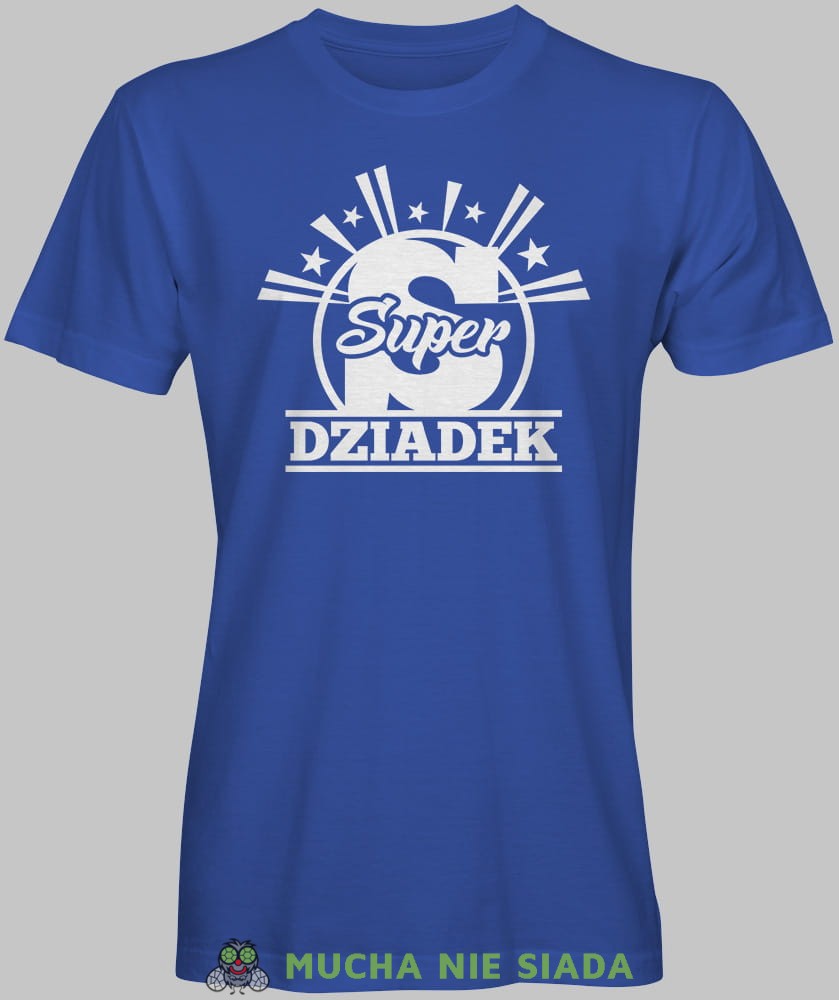 S jak Super dziadek , niebieska koszulka męska dla dziadka, na urodziny, na dzień dziadka, na prezent dla dziadka, dla dziadka, koszulka dla dziadka, mucha nie siada, mns sklep.jpg