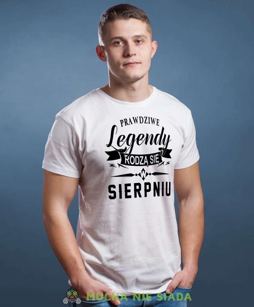 Prawdziwe legendy rodzą się w... Koszulka urodzinowa biała