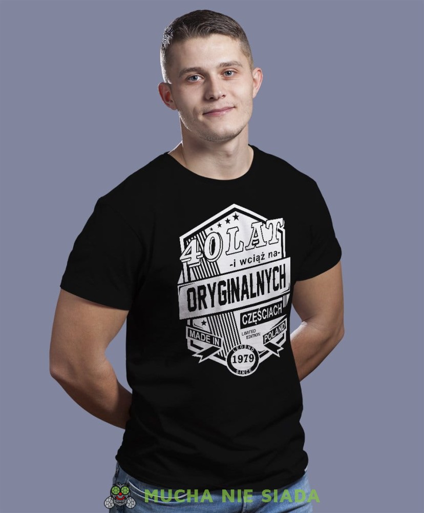 Wciąż na oryginalnych częściach Koszulka urodzinowa czarna