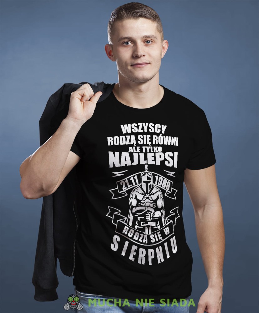 Wszyscy rodzą się równi ale tylko najlepsi rodzą się w... koszulka urodzinowa czarna.jpg