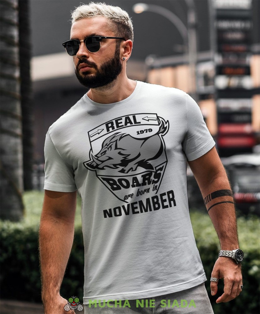 Real boars are born in... Koszulka urodzinowa