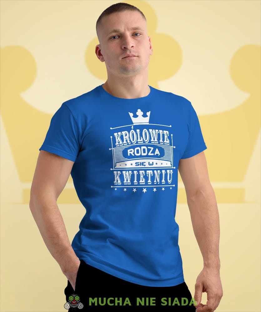 królowie rodzą się w... męska niebieska koszulka urodzinowa na urodzina.jpg