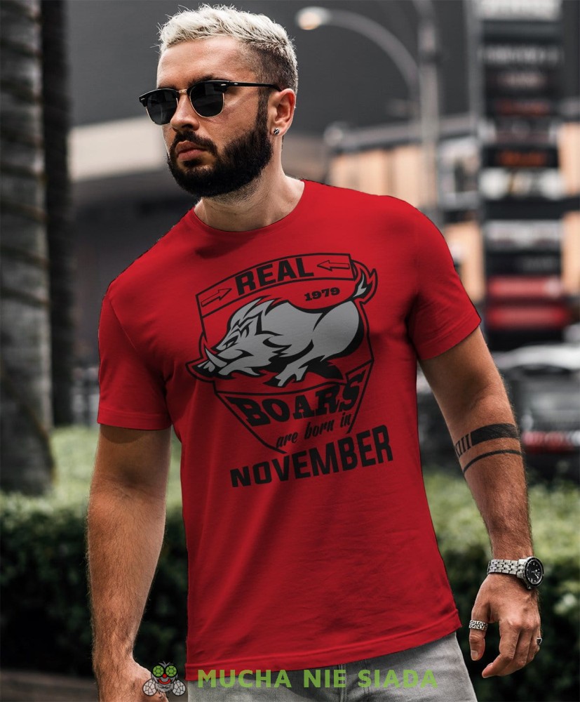 Real boars are born in... Koszulka urodzinowa