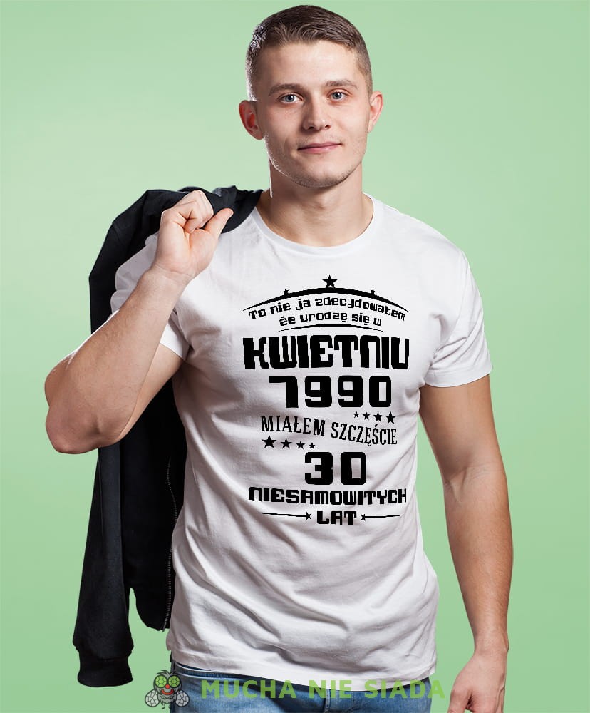 to nie ja zdecydowałem że urodzę się w... męska biała koszulka urodzinowa na urodziny.jpg