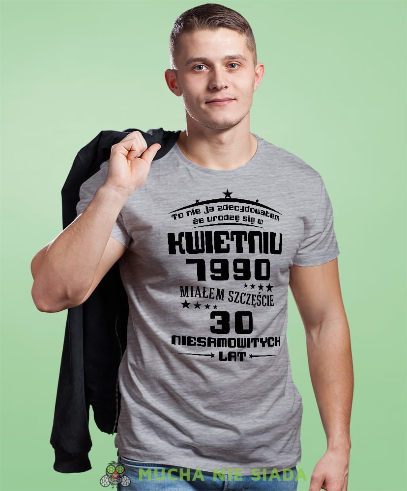 to nie ja zdecydowałem że urodzę się w... męska szara koszulka urodzinowa na urodziny.jpg