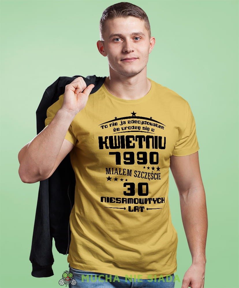 to nie ja zdecydowałem że urodzę się w... męska żółta koszulka urodzinowa na urodziny.jpg