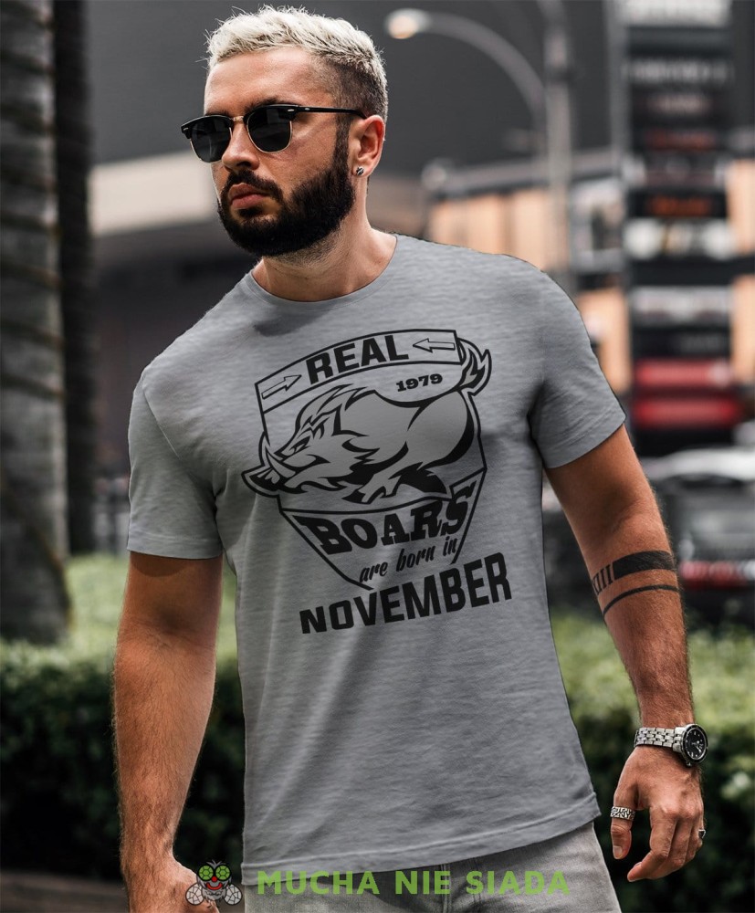 Real boars are born in... Koszulka urodzinowa