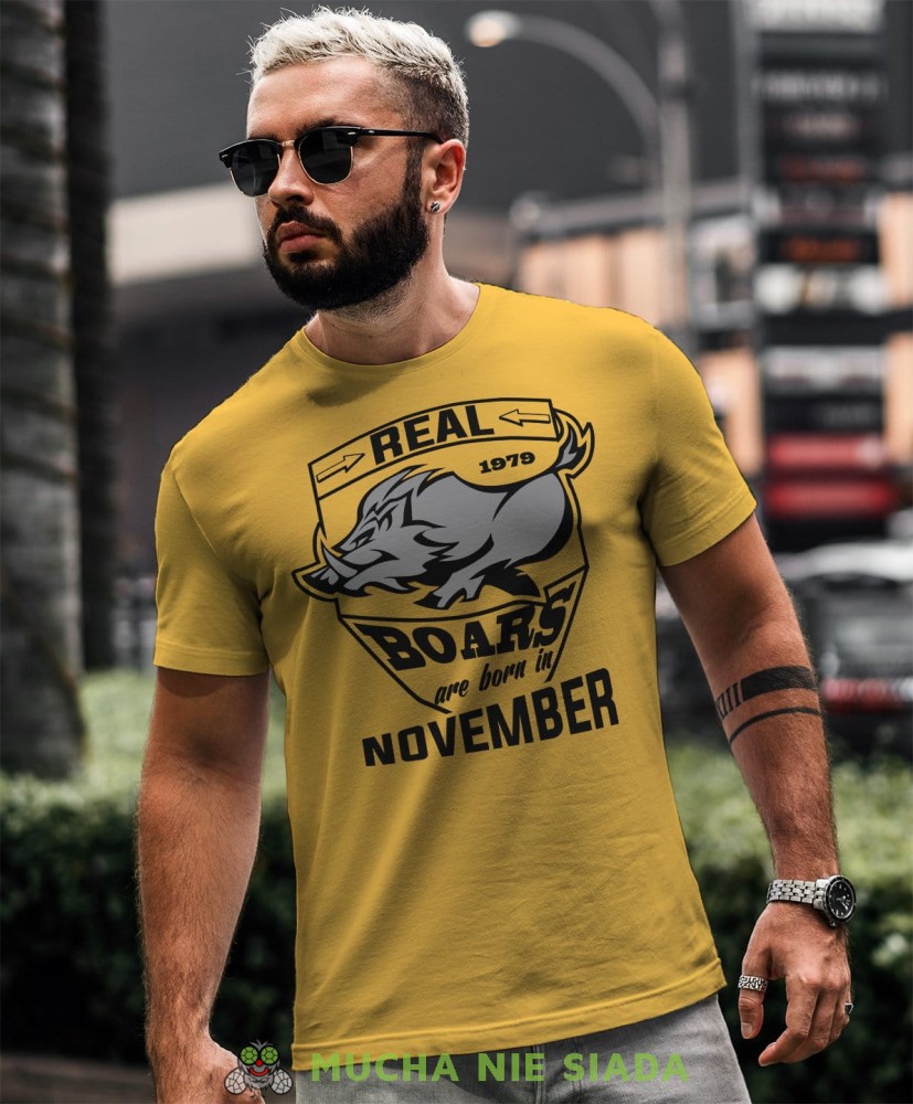 Real boars are born in... Koszulka urodzinowa