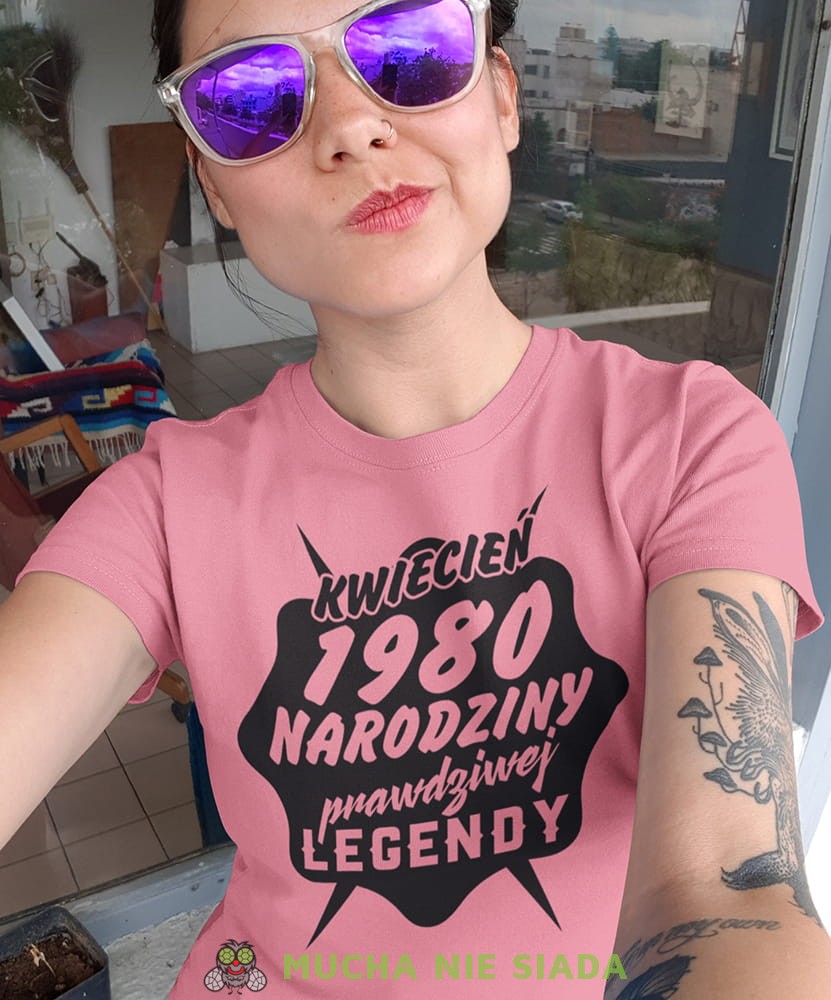 narodziny prawdziwej legendy różowa damska koszulka urodzinowa z nadrukiem na urodziny.jpg