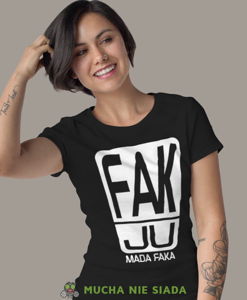 fak ju mada faka czarna koszulka z nadrukiem na prezent dla dziewczyny dla żony.jpg