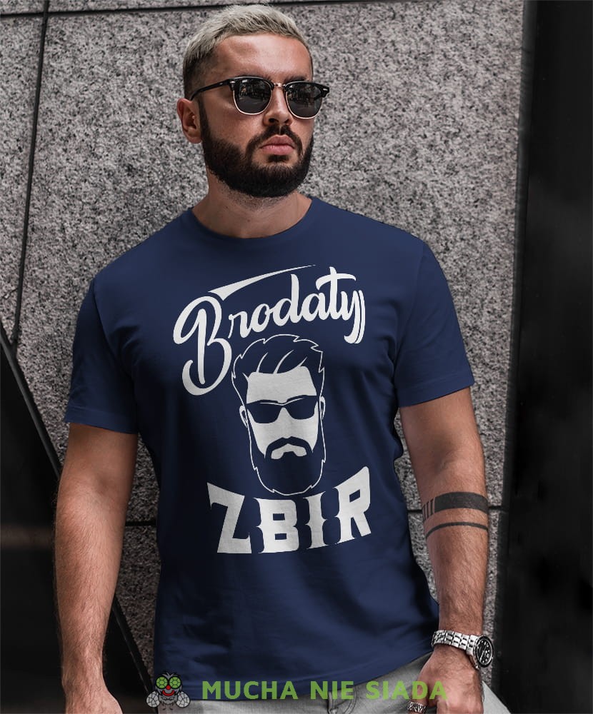 brodaty zbir granatowa męska koszulka prawdziwy mężczyzna prezent.jpg