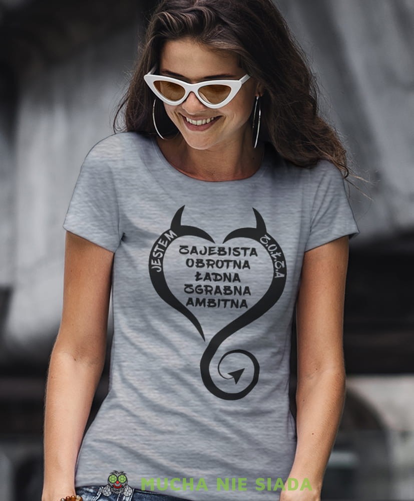 jestem zołza zajebista obrotna ładna zgabna ambitna szara koszulka z nadrukiem na prezent dla dziewczyny dla żony.jpg