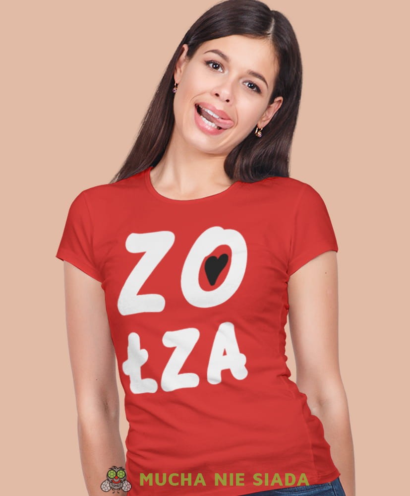 zołza czerwona koszulka z nadrukiem na prezent dla dziewczyny dla żony.jpg