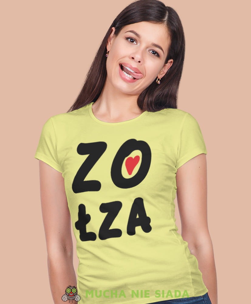 zołza żółta koszulka z nadrukiem na prezent dla dziewczyny dla żony.jpg