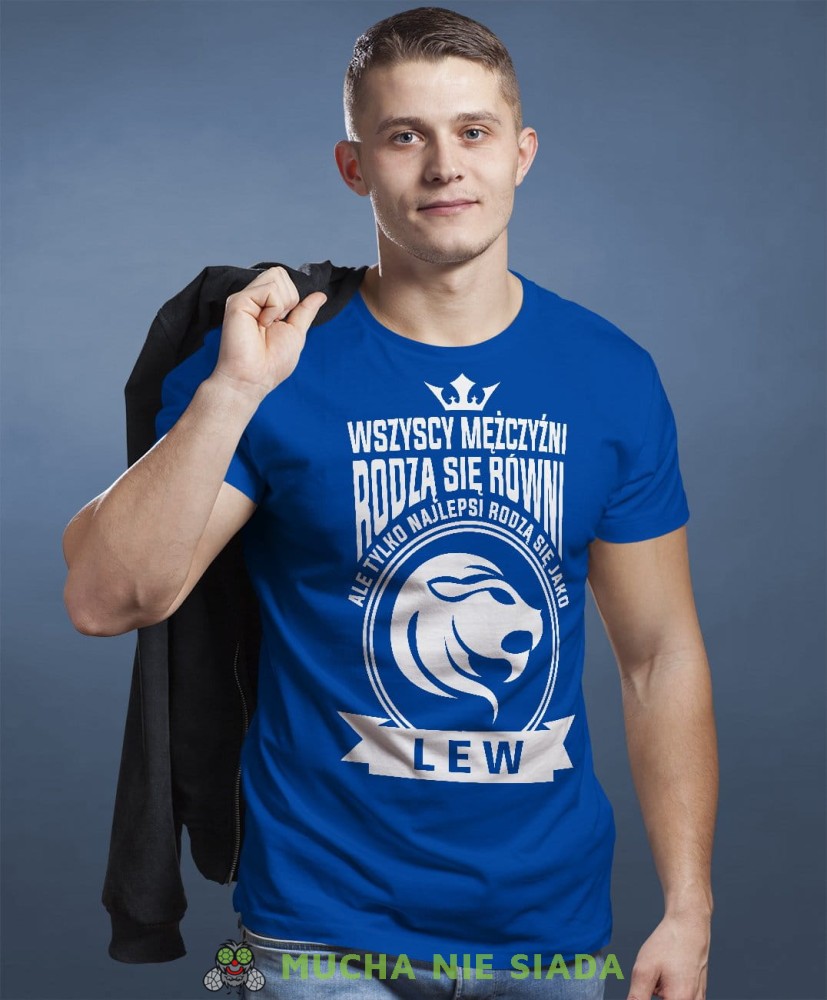 Wszyscy mężczyźni rodzą się równi ale tylko najlepsi rodzą się jako... Znak zodiaku niebieska koszulka urodzinowa
