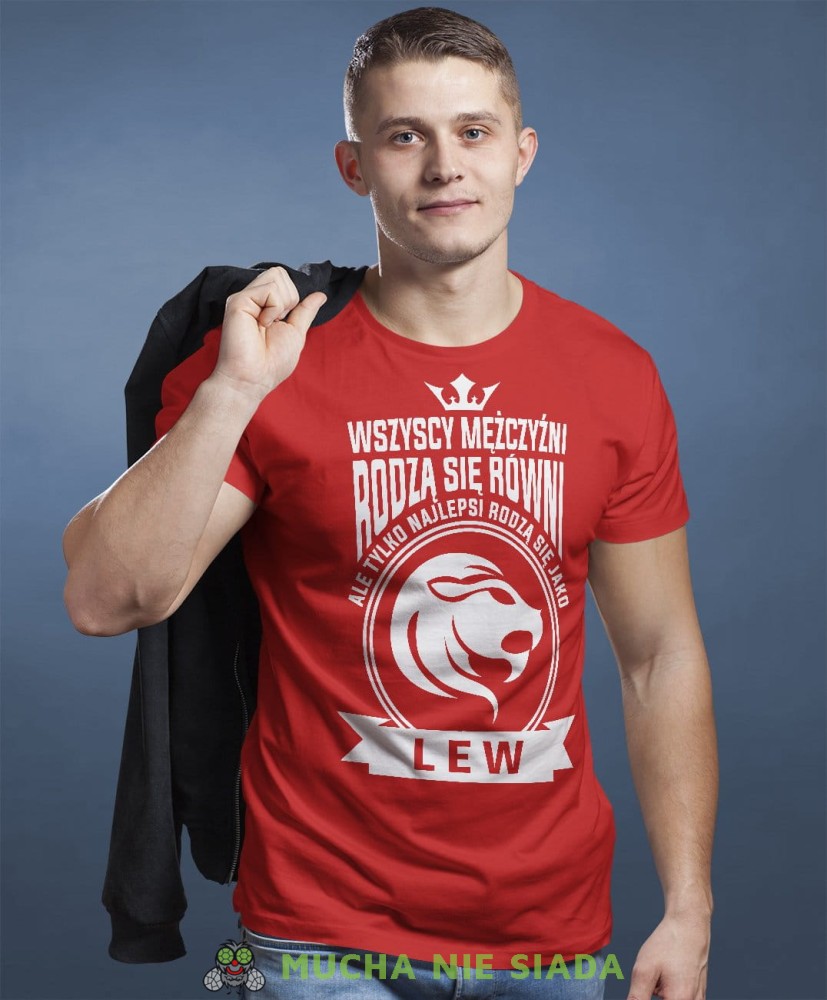 Wszyscy mężczyźni rodzą się równi ale tylko najlepsi rodzą się jako... Znak zodiaku czerwona koszulka urodzinowa