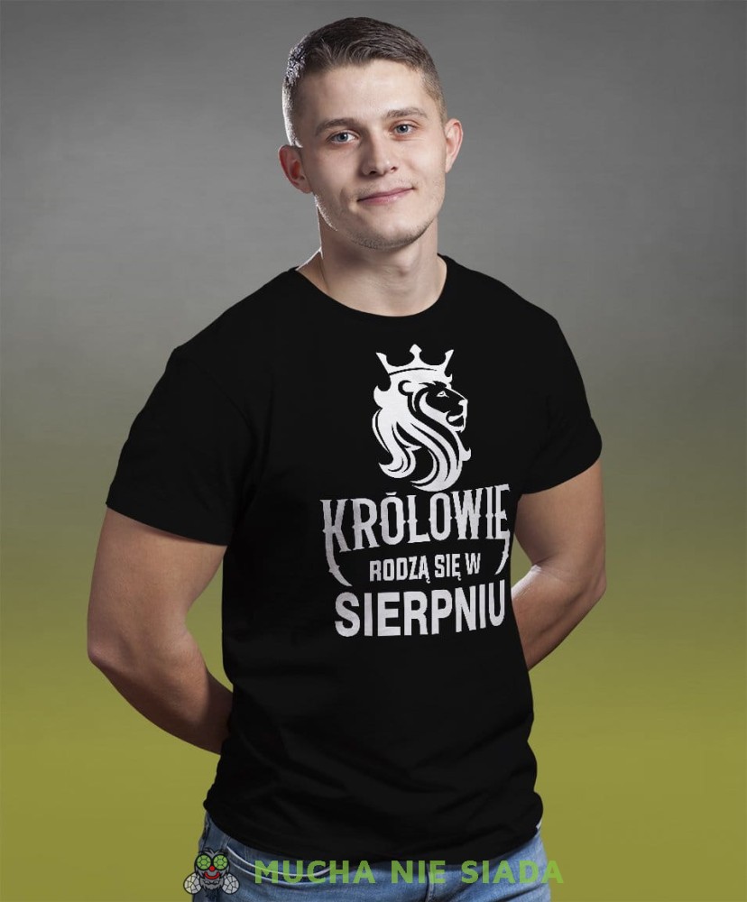 Królowie rodzą się w... męska koszulka urodzinowa czarna