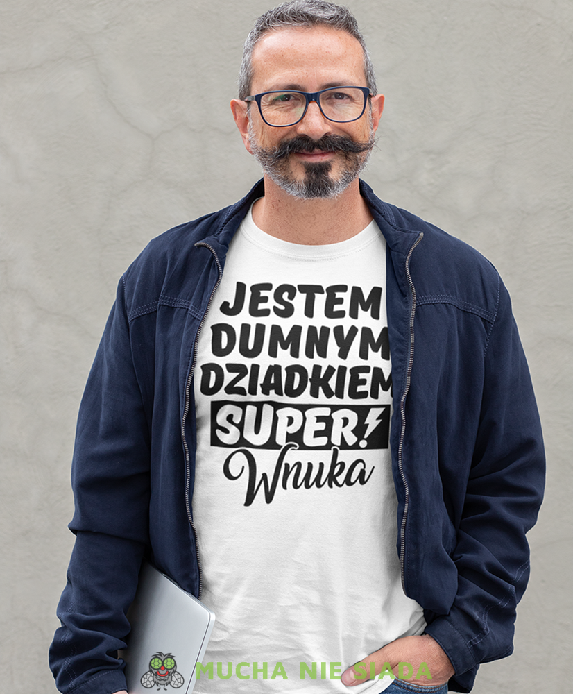 jestem dumnym dziadkiem super wnuka biała koszulka męska dla dziadka, na urodziny, na dzień dziadka, na prezent.jpg.png