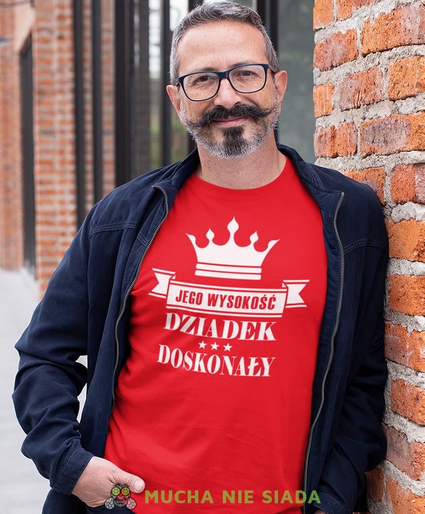 jego wysokość dziadek doskonały czerwona koszulka męska dla dziadka, na urodziny, na dzień dziadka, na prezent.jpg