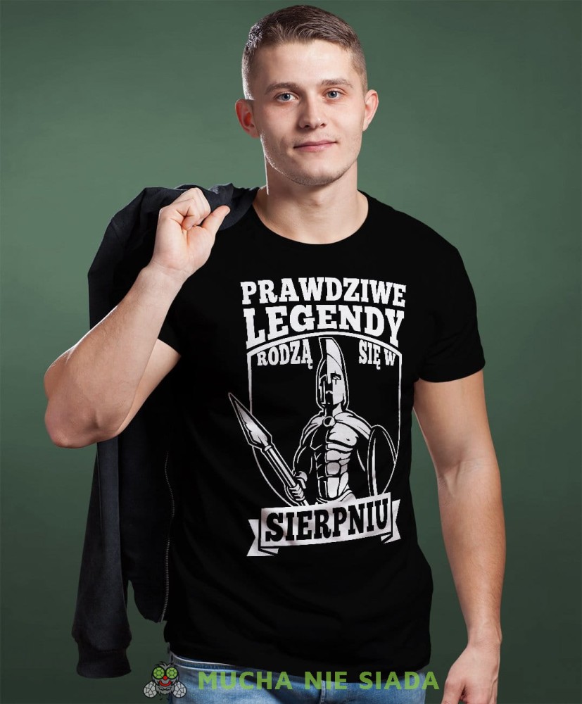 Prawdziwe legendy rodzą się. męska koszulka urodzinowa czarna