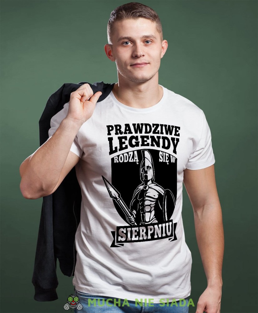 Prawdziwe legendy rodzą się. męska koszulka urodzinowa biała