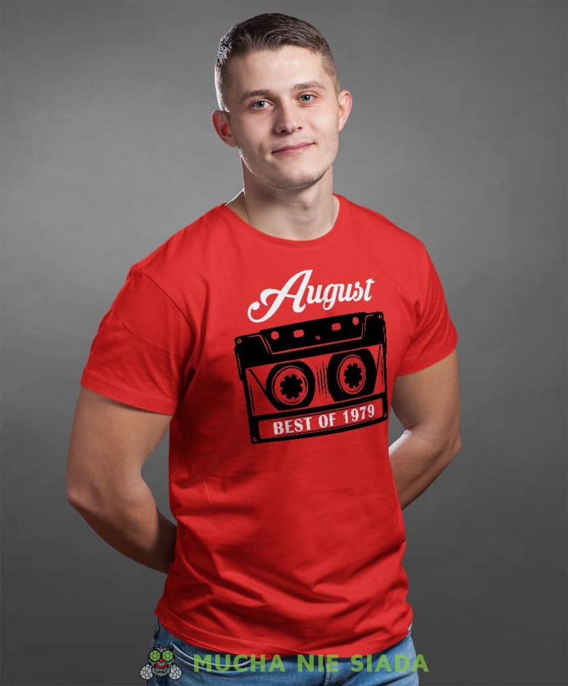 Kaseta magnetofonowa Męska koszulka urodzinowa czerwona