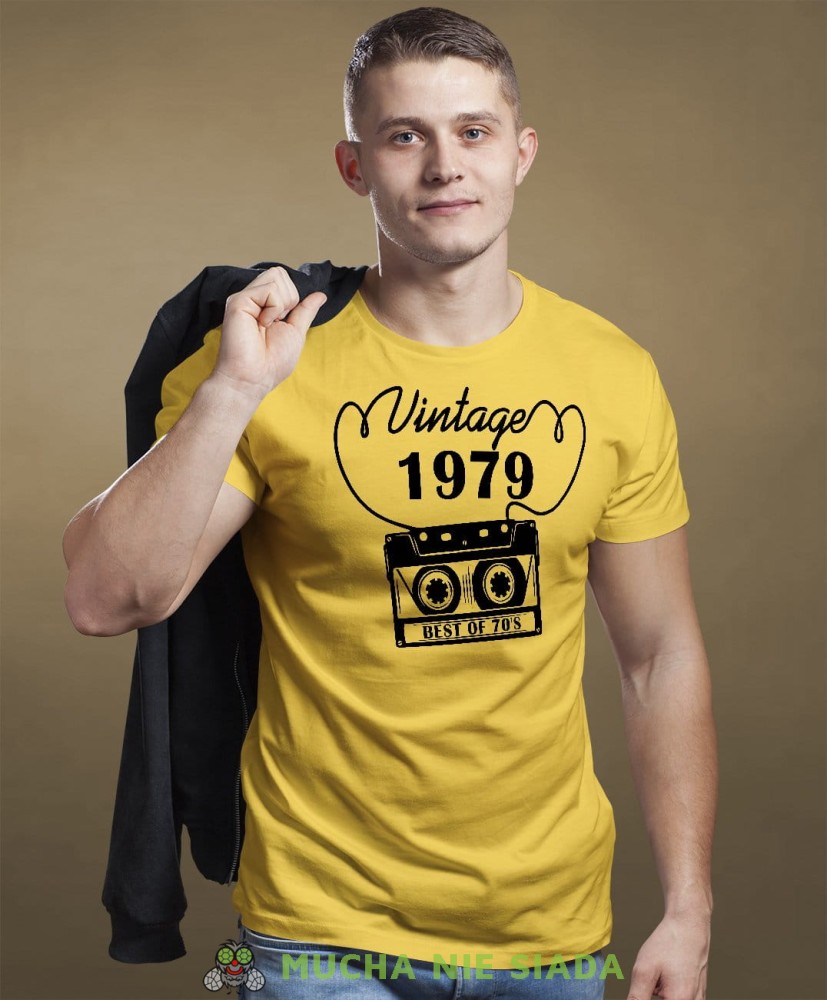 Vintage Kaseta magnetofonowa Koszulka urodzinowa żółta