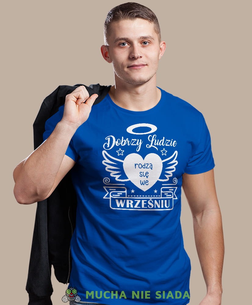 dobrzy ludzie rodzą się... niebieska męska koszulka urodzinowa, na urodziny, na prezent.jpg
