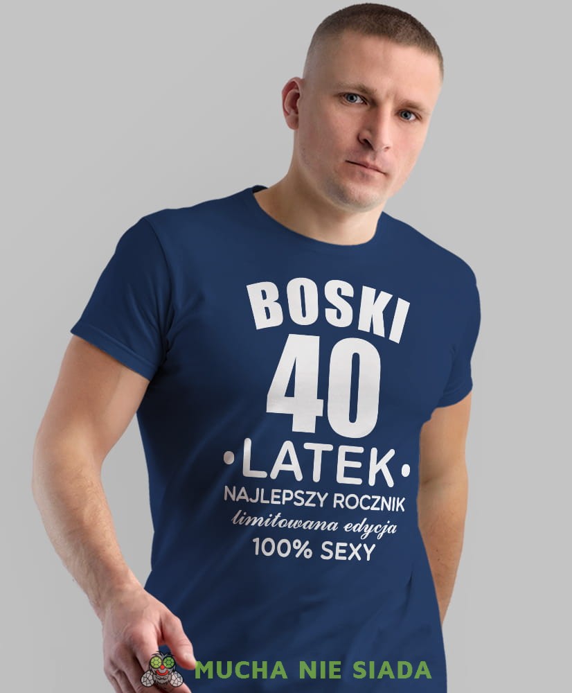boski, najlepszy rocznik limitowana edycja 100% sexy, granatowa męska koszulka urodzinowa, na urodziny, na prezent, fajna koszulka, dla chłopaka, dla mężajpg.jpg