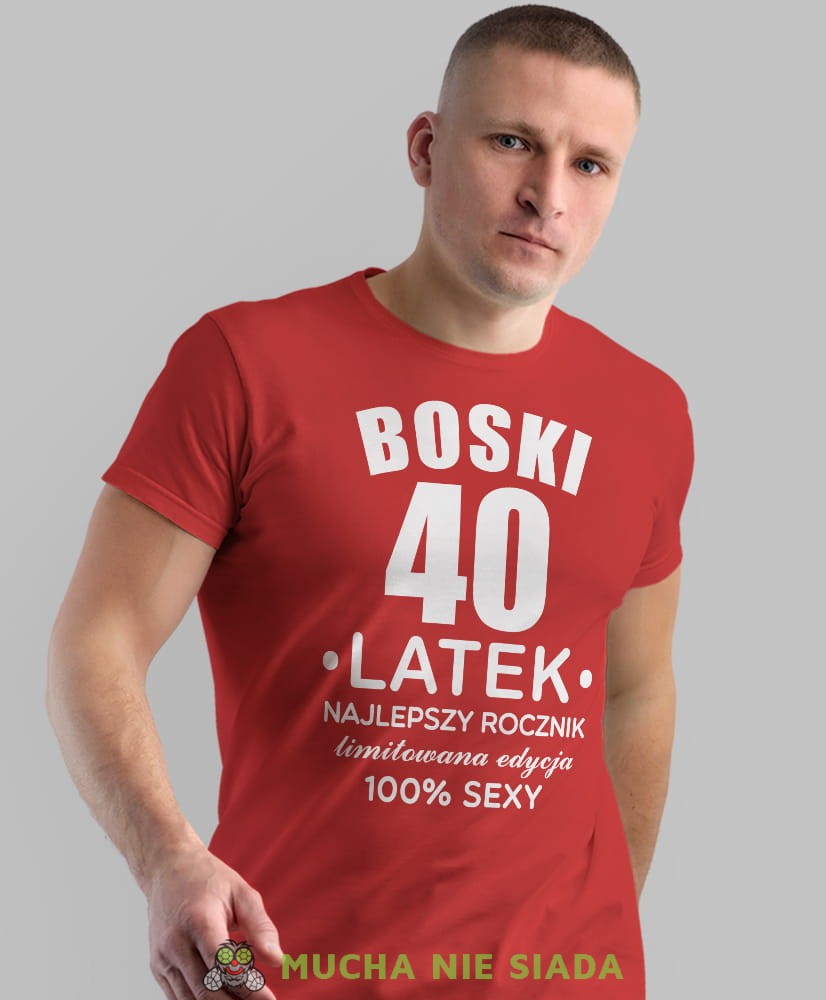 boski, najlepszy rocznik limitowana edycja 100% sexy, czerwona męska koszulka urodzinowa, na urodziny, na prezent, fajna koszulka, dla chłopaka, dla mężajpg.jpg