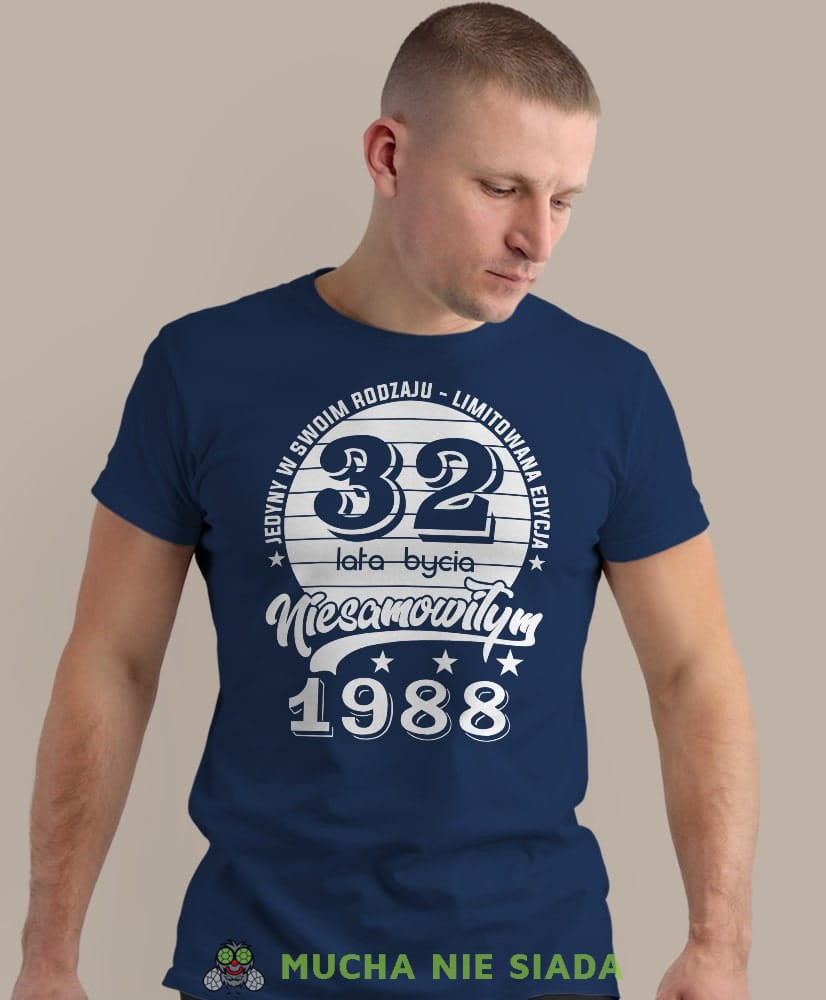 jedyny w swoim rodzaju - limitowana edycja, granatowa męska koszulka urodzinowa, na urodziny, na prezent, fajna koszulka, dla chłopaka, dla mężajpg-min.jpg