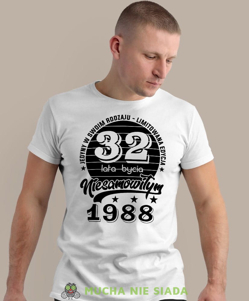 jedyny w swoim rodzaju - limitowana edycja, biała męska koszulka urodzinowa, na urodziny, na prezent, fajna koszulka, dla chłopaka, dla mężajpg-min.jpg