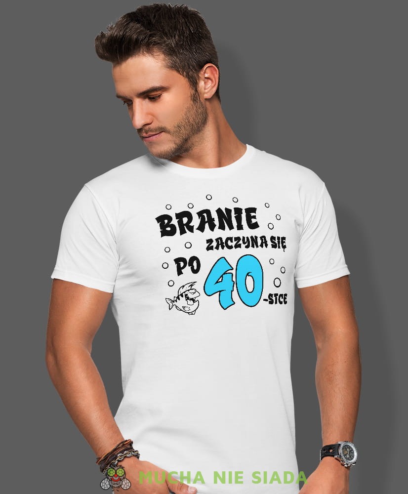 branie zaczyna sie po 20, 30, 40 ,50 ,60, biała męska koszulka urodzinowa, na urodziny, na prezent, fajna koszulka, dla chłopaka, dla męża.jpg