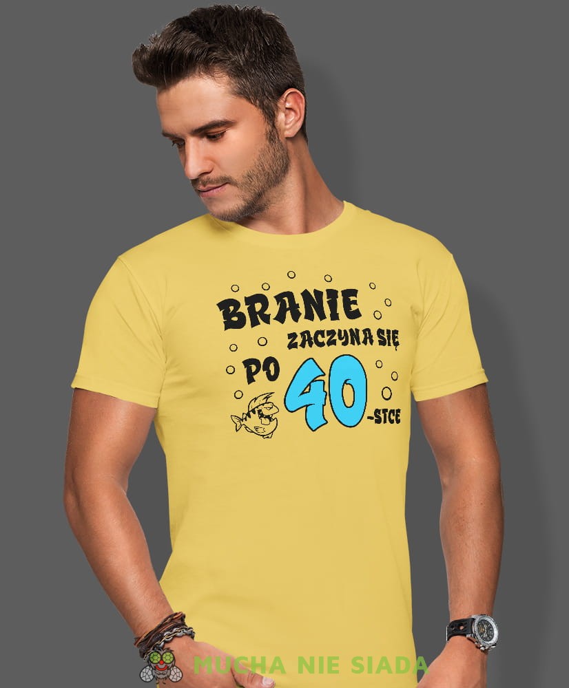 branie zaczyna sie po 20, 30, 40 ,50 ,60, żółta męska koszulka urodzinowa, na urodziny, na prezent, fajna koszulka, dla chłopaka, dla męża.jpg