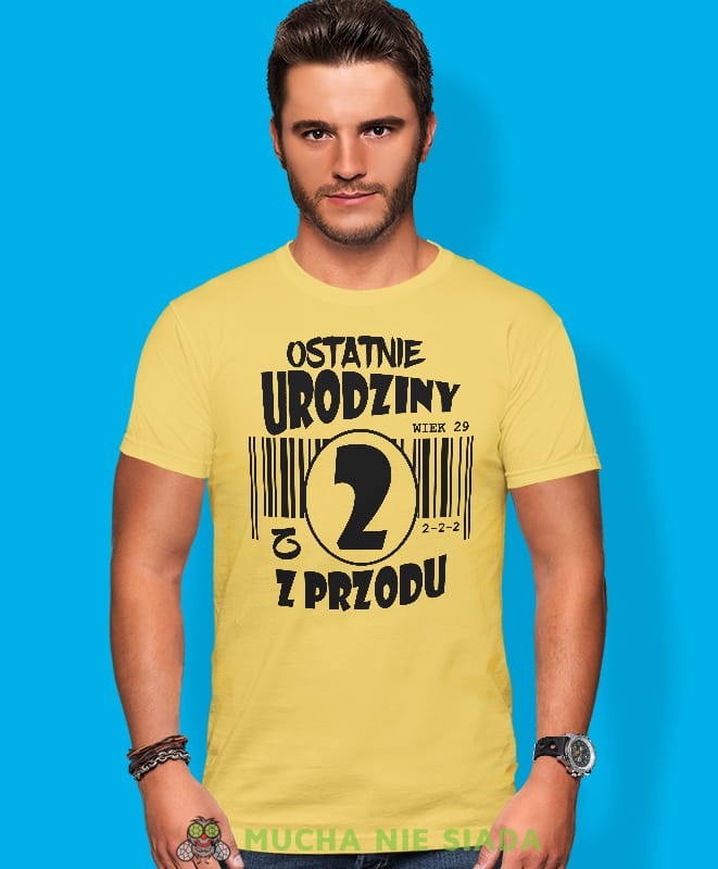 ostatnie urodziny z 2, 3, 4, 5, 6, 7 z przodu, żółta męska koszulka urodzinowa, na urodziny, na prezent, fajna koszulka, dla chłopaka, dla męża.jpg