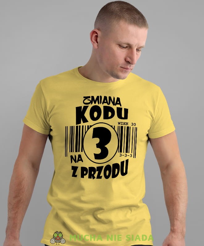 zmiana kodu na 2, 3, 4, 5, 6, 7 z przodu, żółta męska koszulka urodzinowa, na urodziny, na prezent, fajna koszulka, dla chłopaka, dla męża.jpg