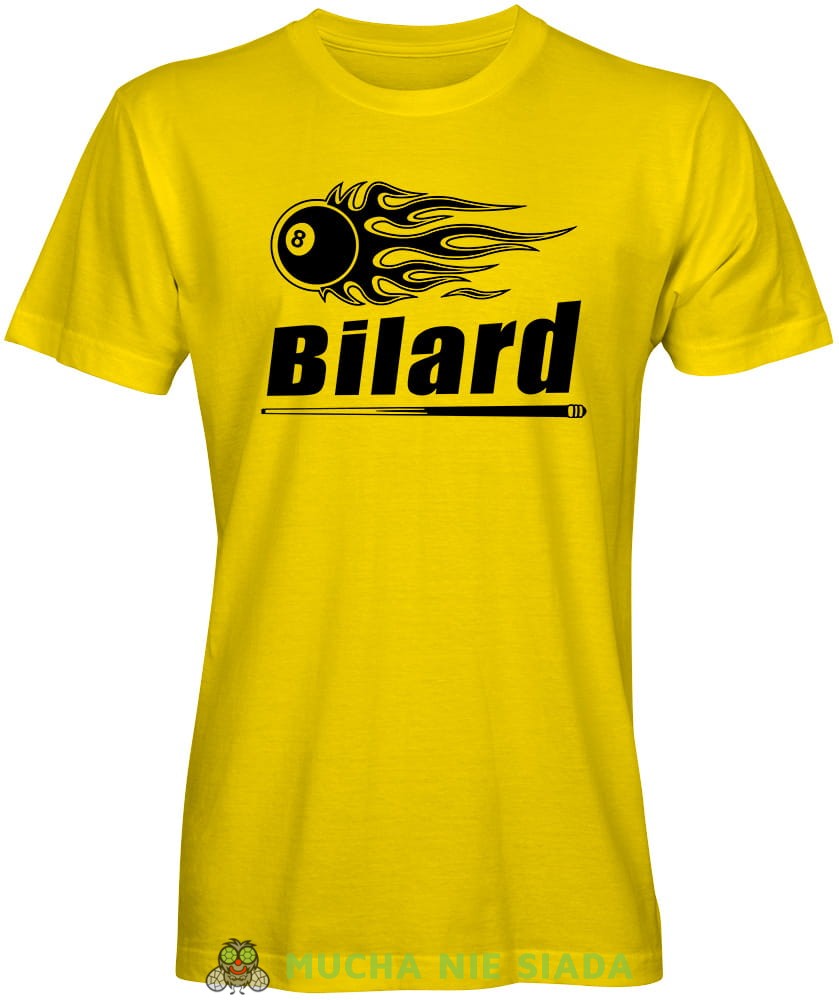 bilard hot ball, męska żółta koszulka, koszulka dla bilardzisty, koszulka na bilard, dla chłopaka, dla męża, dla niego, na prezent, mucha nie siada, mns.jpg