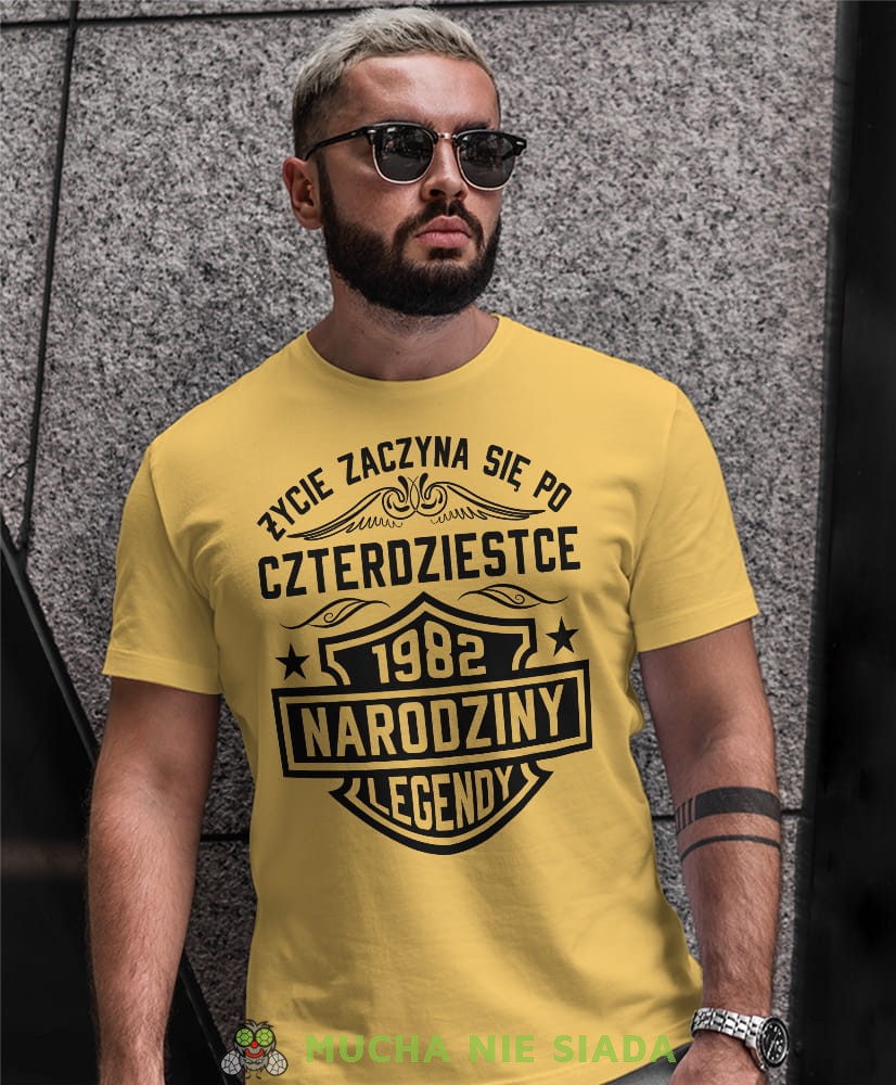życie zaczyna się po 20, 30, 40, 50, 60, 70, 80 narodziny legendy, żółta męska koszulka urodzinowa, na urodziny, na prezent, fajna koszulka, dla chłopaka, dla męża, mucha nie siada, mns.jpg