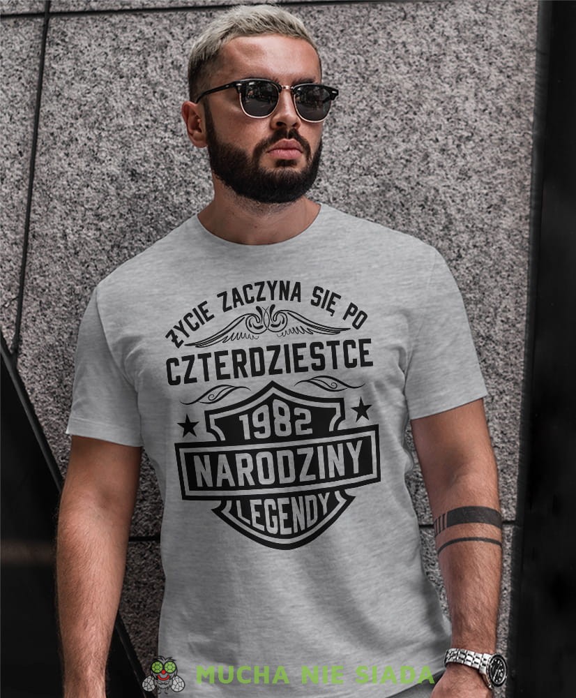 życie zaczyna się po 20, 30, 40, 50, 60, 70, 80 narodziny legendy, szara męska koszulka urodzinowa, na urodziny, na prezent, fajna koszulka, dla chłopaka, dla męża, mucha nie siada, mns.jpg