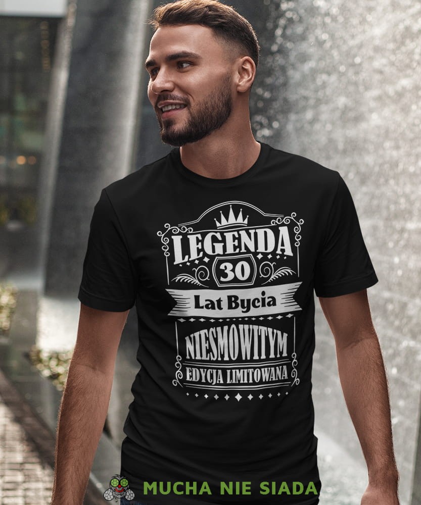 Legenda 20 30 40 50 60 lat bycia niesamowitym Edycja limitowana, czarna męska koszulka urodzinowa, na urodziny, na prezent, fajna koszulka, dla chłopaka, dla męża, mucha nie siada, mns.jpg