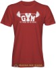 Gym go hard or go home, czerwona męska koszulka na siłownię koszulka sportowa, crossfit, na siłownię.jpg