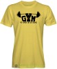 Gym go hard or go home, żółta męska koszulka na siłownię koszulka sportowa, crossfit, na siłownię.jpg